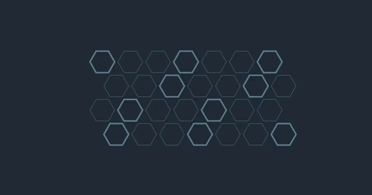 Malha de hexágonos em azul-acinzentado